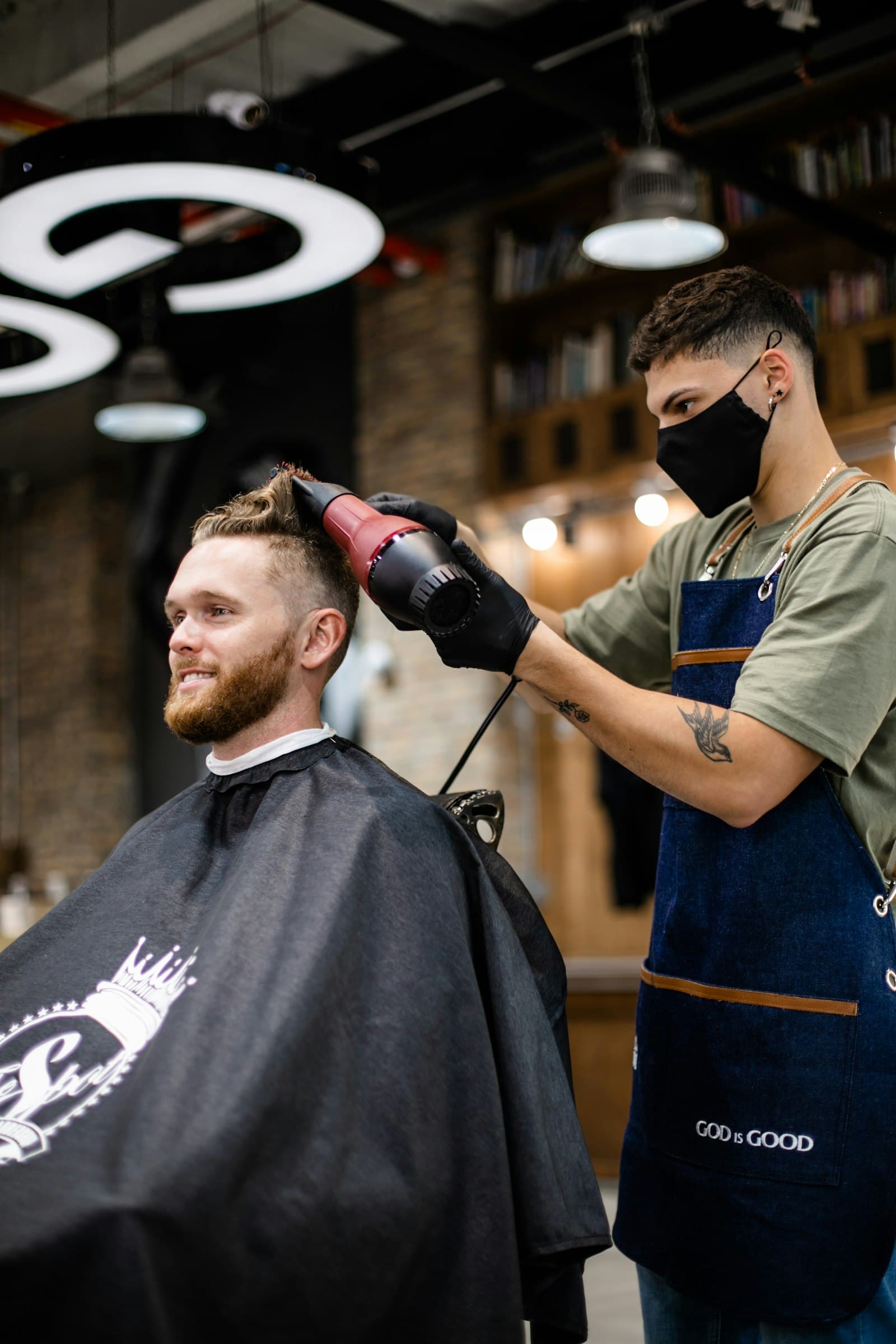 Hair styling and blow dry finish